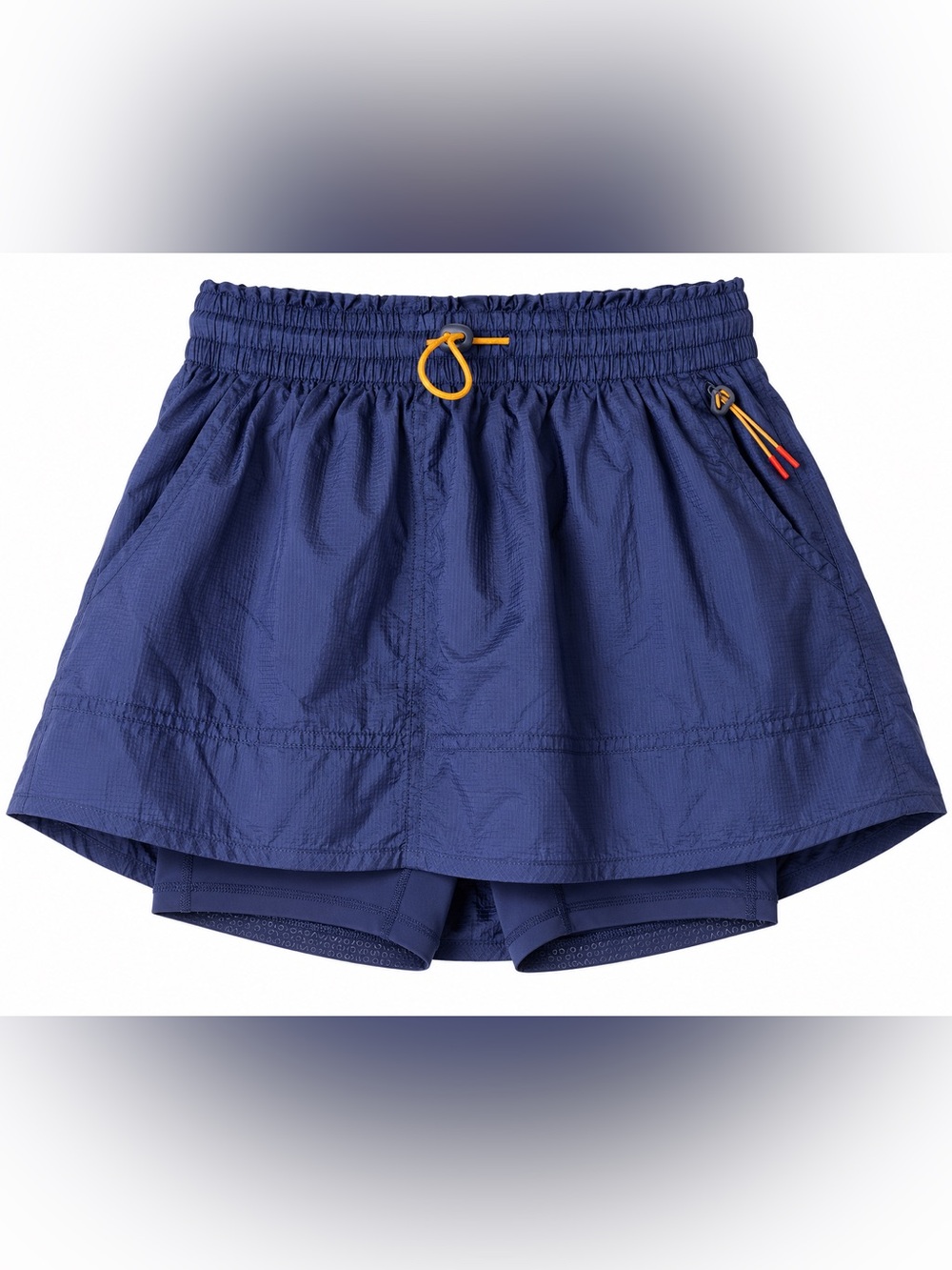Outdoor Voices Ripstop Skort XS Navy Blue Bungee Toggle Utility Gorpcore Running